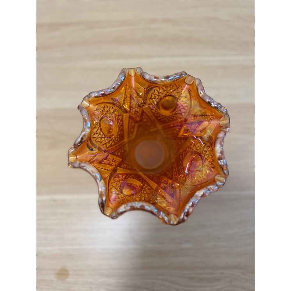 Marigold Carnival Glass Candy Dish VINTAGE